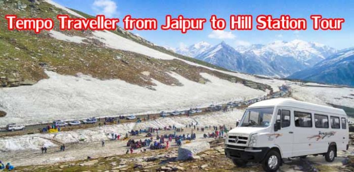 tempo traveller jaipur to hill station tour